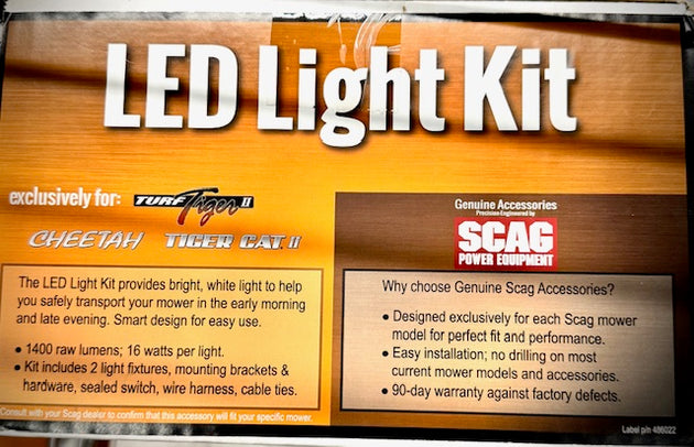 Scag Light Kit, Tiger Cat II and 48/52" Cheetah, 923W