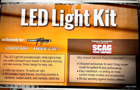 Scag Light Kit, Tiger Cat II and 48/52" Cheetah, 923W