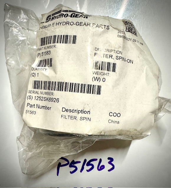 Hydro-Gear Oil Filter, P 51563