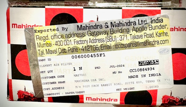 Mahindra Outer Air Element, 006000455F1