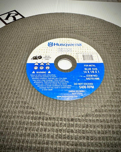 Husqvarna Metal Cutting Blade, 14" x 1", 542751496