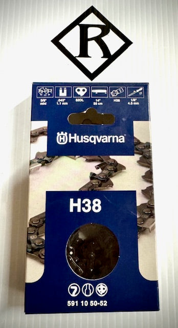 Husqvarna 14" Replacement Chain, H38-52 3/8 .043 VMI, 591105052