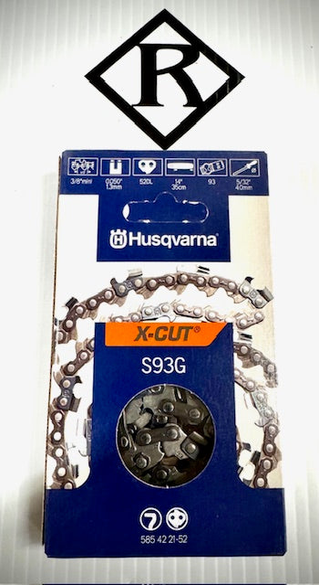 Husqvarna 14" Replacement Chain, S93G 3/8 .050 52DL, 585422152