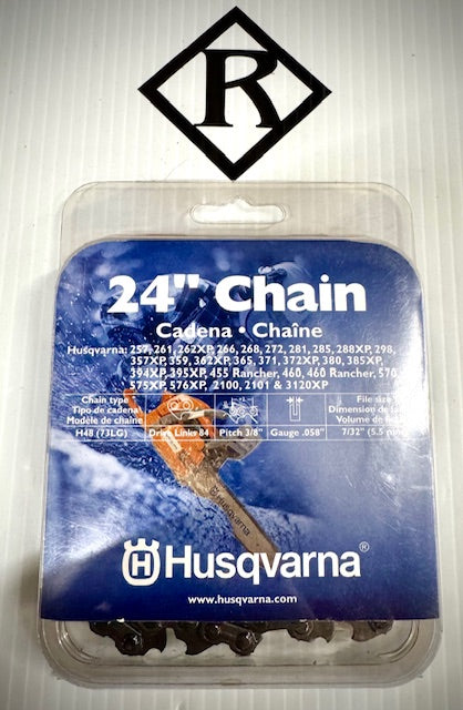 Husqvarna 24" Replacement Chain, H48-84 3/8" .058, 531301146