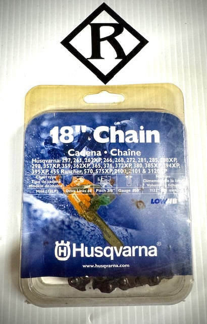 Husqvarna 18" Replacement Chain, H46-68 3/8" .050, 531300620