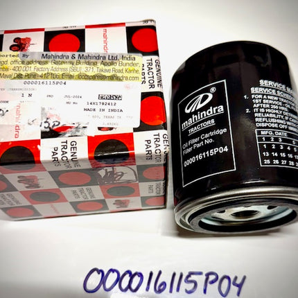 Mahindra Oil Filter, 000016115P04