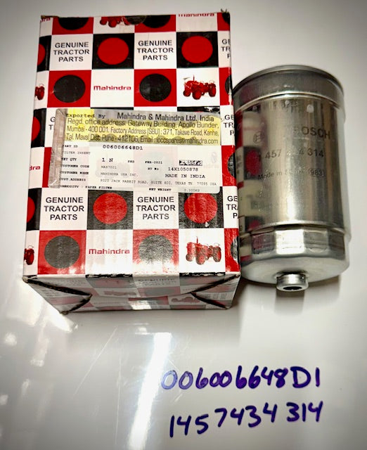 Mahindra Fuel Filter, 1457434314, 006006648D1