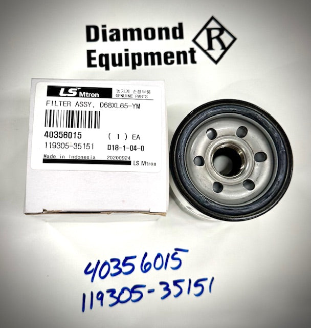 LS Tractor Oil Filter Assembly, D68XL65-YM, 40356015