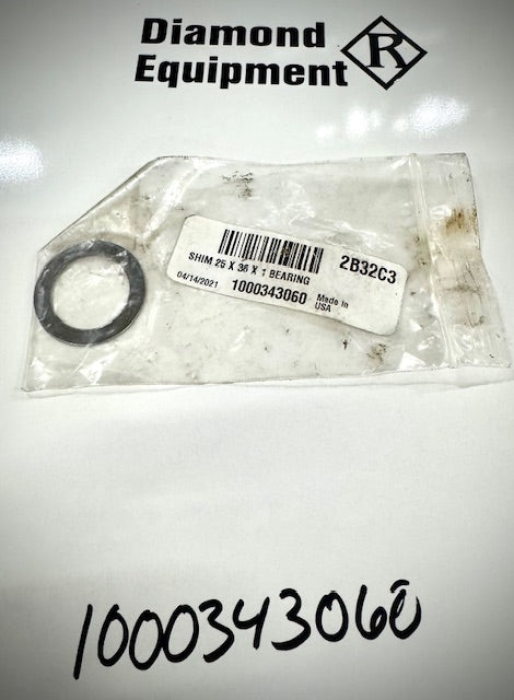 Wacker Neuson Shim 25x36x1 Bearing, 1000343060