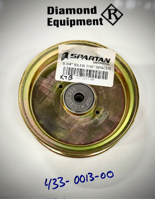 Spartan Idler Pulley Assembly, 5 3/4", 7/16" Spacer, 433-0013-00