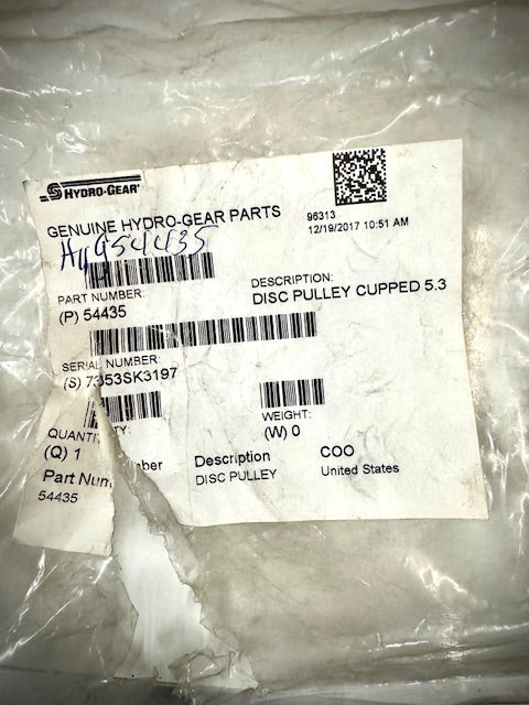 Hydro-Gear Disc Pulley Cupped, 5.34in, HYG54435