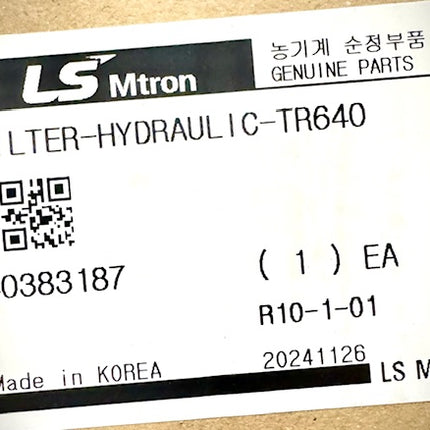 LS Tractor Hydraulic Oil Filter, TR640, 40383187