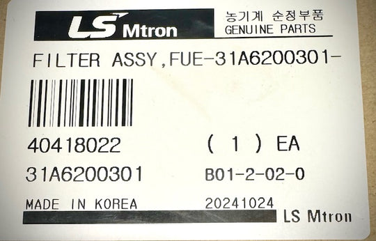 LS Tractor Fuel Filter Assembly, 40418022