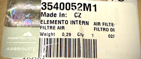 McCormick Inner Air Cleaner Filter, 3540052M1