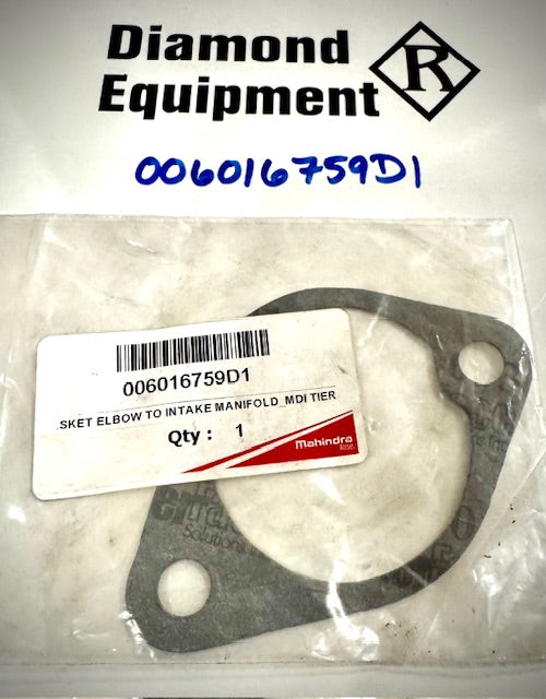 Mahindra Elbow to Intake Manifold Gasket, 006016759D1