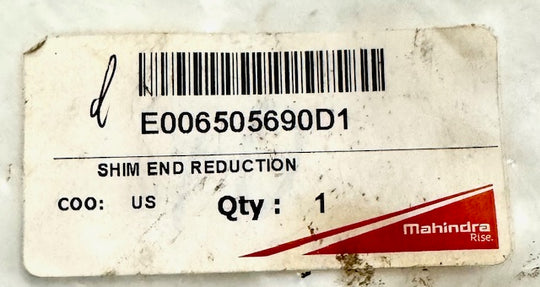 Mahindra Tractor Shim End Reduction 0.5mm E006505690D1