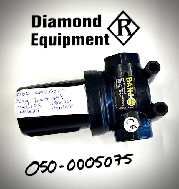 Scag Turf Storm Mini T Strainer 3/4" with 50 Mesh, 050-0005075