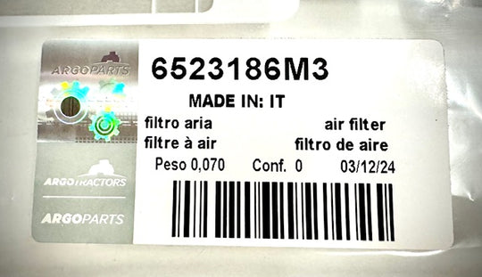 McCormick / Argo Parts Air Filter, 6523186M3