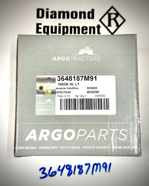 McCormick / Argo Parts PTO Speed Sensor 2 Pin, 3648187M91