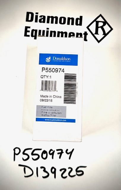 McCormick / Argo Parts / Donaldson Fuel Filter, D139225