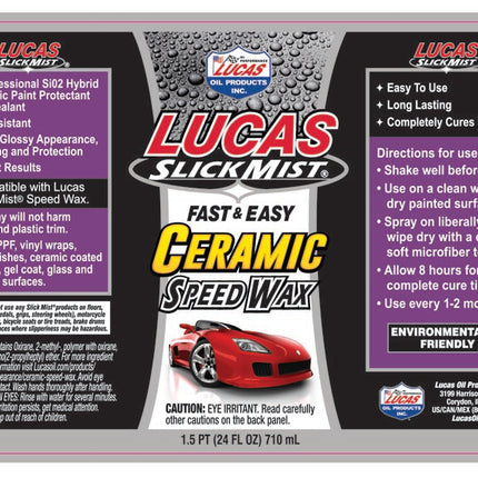 Lucas Oil, Slick Mist Ceramic Speed Wax, 11294