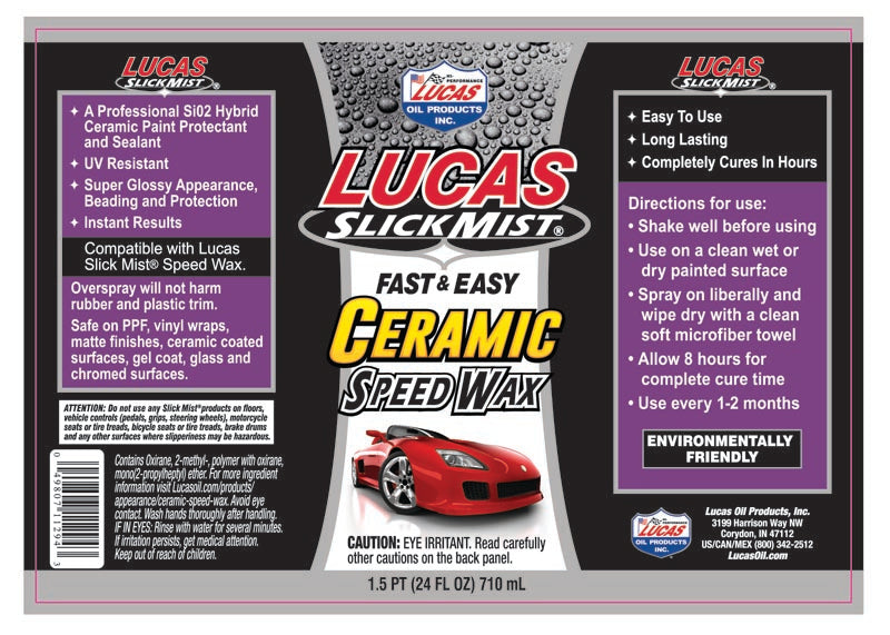 Lucas Oil, Slick Mist Ceramic Speed Wax, 11294