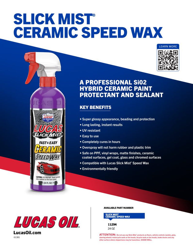 Lucas Oil, Slick Mist Ceramic Speed Wax, 11294