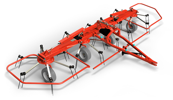 Farmking RT417 4 Basket 17ft Tedder