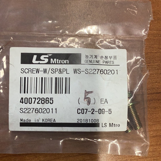 LS Tractor Screw W/SP & PL, 40072865