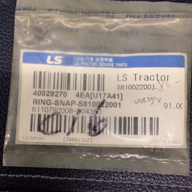 LS Tractor Ring Snap, 40029270