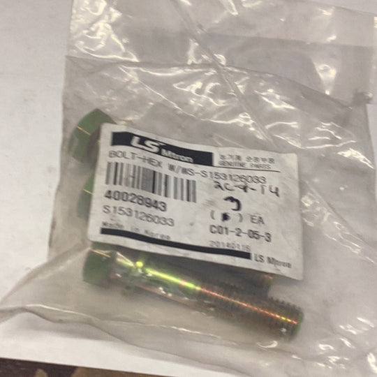 LS Tractor Bolt Hex, W/WS-S153126033, 40028943