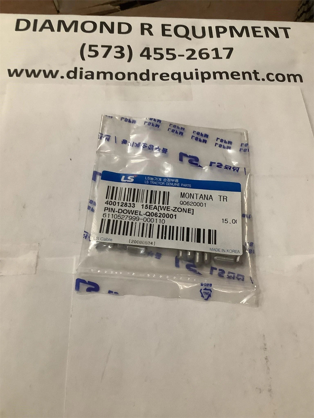 LS Tractor Pin Dowel, 40012833